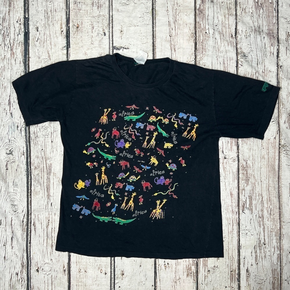 Vintage 1980s Africa Tourism Vacation Destination Travel 80s Tshirt